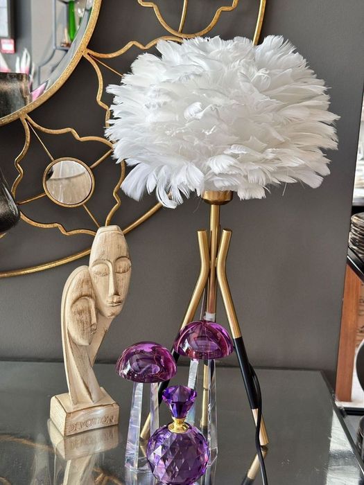 Светодиодная настольная лампа с перьями