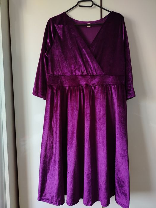 Rochie mov din catifea