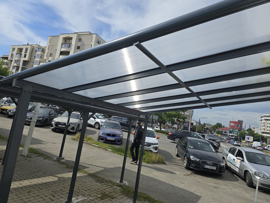 Pergola aluminiu acoperită cu policarbonat