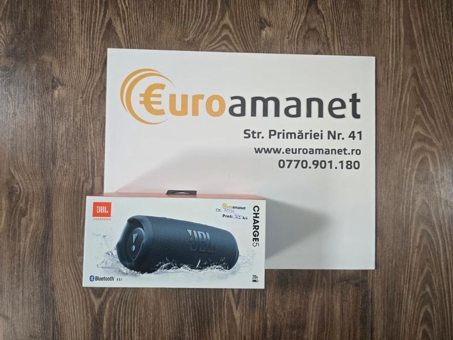 Boxa portabila JBL Charge 5, Bluetooth, Pro Sound, Negru -P-