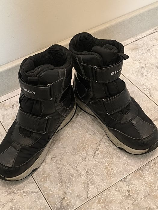 Geox - Непромокаеми ботуши Sentiero ABX с велкро, Черен