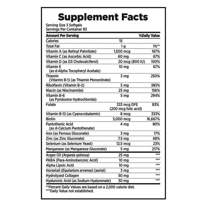 Витамины от выпадения волос 250 капс  из Америки/ 5 звезд из 5