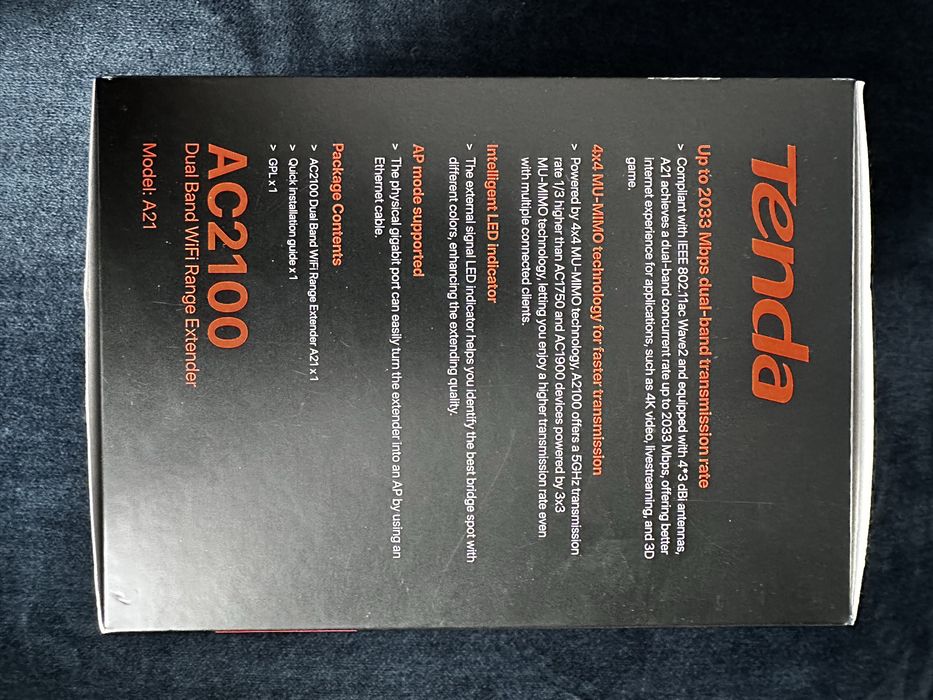 Tenda A21 AC2100 Dual Band Wi-Fi Range Extender