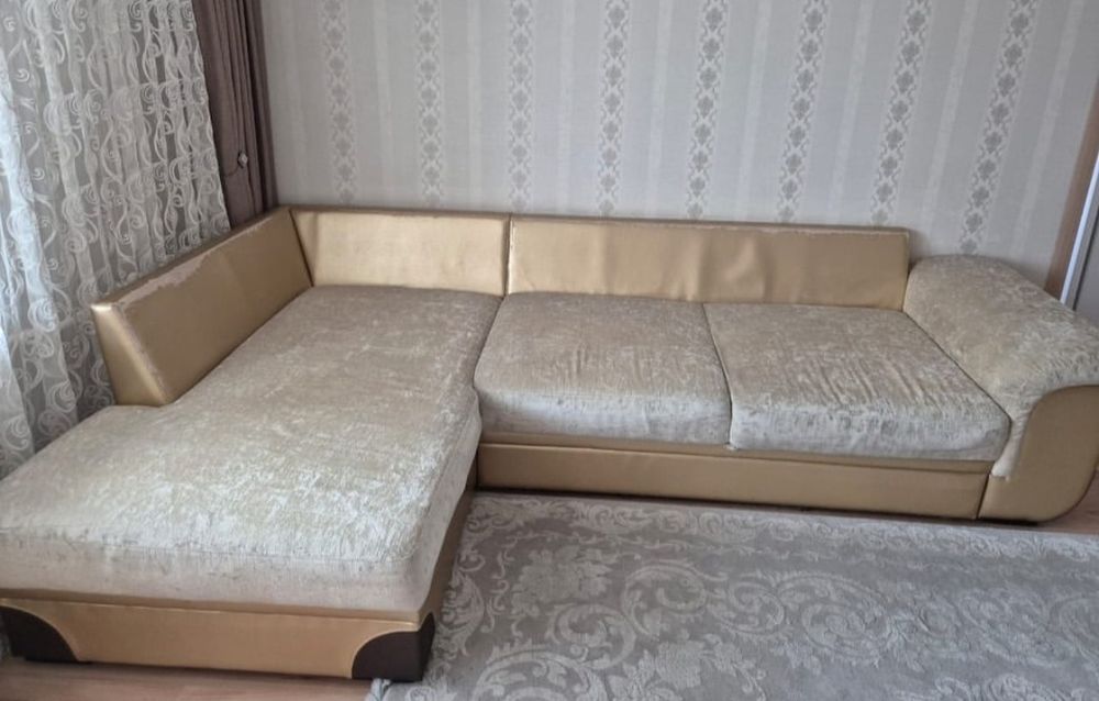 Перетяжка реставрация мягкой мебели диванов кровати стульев в Астане