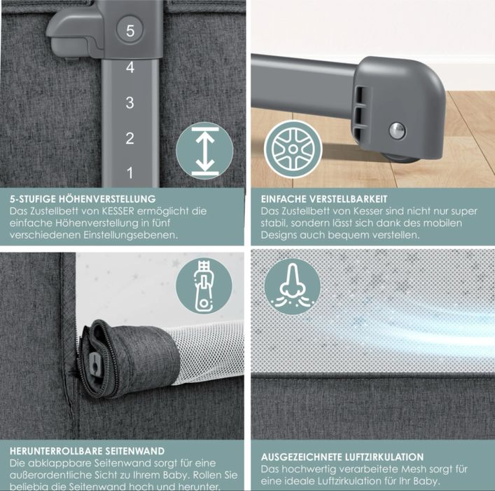 KESSER® допълнително легло Hubi 3-в-1