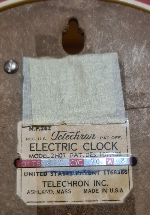 Електрически Стенен Часовник Telechron