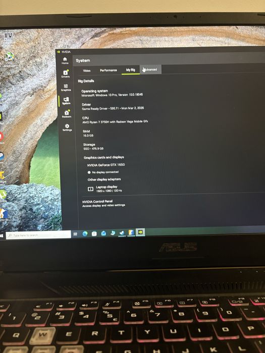 Laptop gaming ASUS TUF 17 inch GTX 1650 16GB RAM