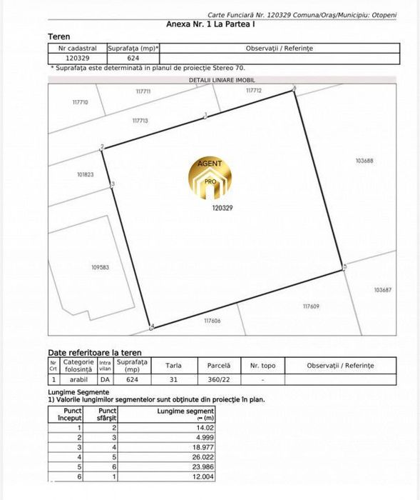 Teren 624mp Utili cu Autorizatie - Parcelabil - Otopeni Odaile