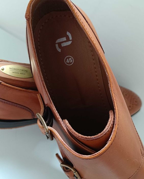 Pantofi monk 45 45.5 premium cap toe Jules NOI piele naturala moale