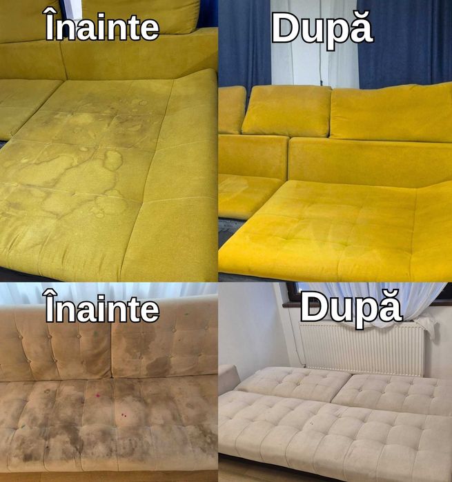Curatare profesionala Saltele Canapele Fotolii Mochete Interior Detailing Scaune Auto la domiciliu - toate zonele din București si Ilfov