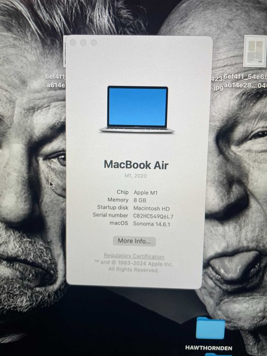 Laptop MACBOOK AIR argintiu (M1, 2020) 13” 8GB (Ca nou! + accesorii) - 2250 lei