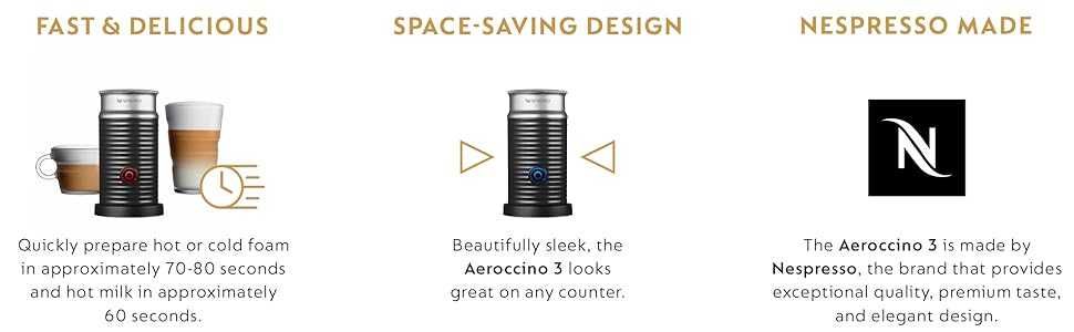 Nespresso Aeroccino 3 електрически уред за разпенване на мляко (Нов)