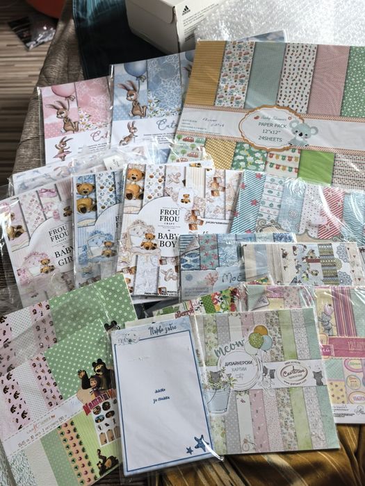 Лот дизайнерска хартия за бебешки проекти