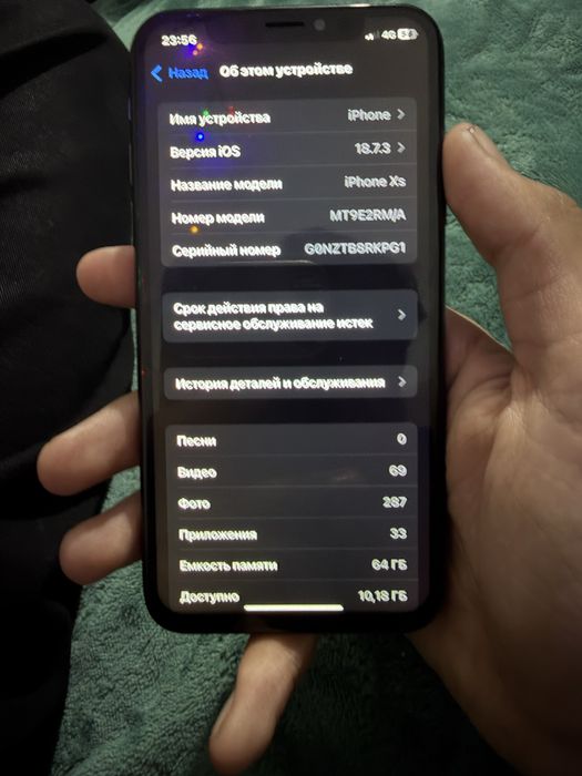 iphone xs (10) black 64gb