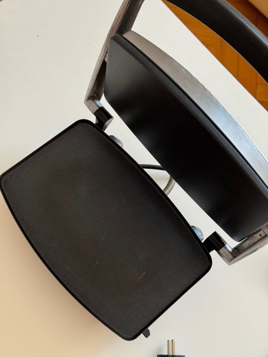 Sandwich-maker Breville Panini VST025X-01, 1000 W, Placi antiaderente, Negru/Inox
