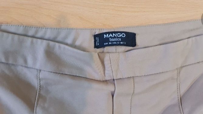 Pantaloni dama Mango, casual/office, culoare bej, marime M/38