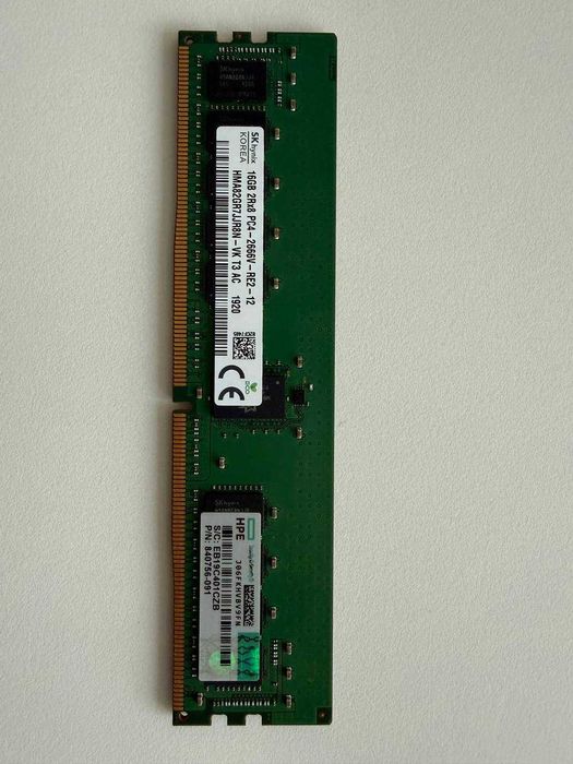 Server памет SK hynix 16GB 2Rx8 PC4 – 2666V – RE2 – 12