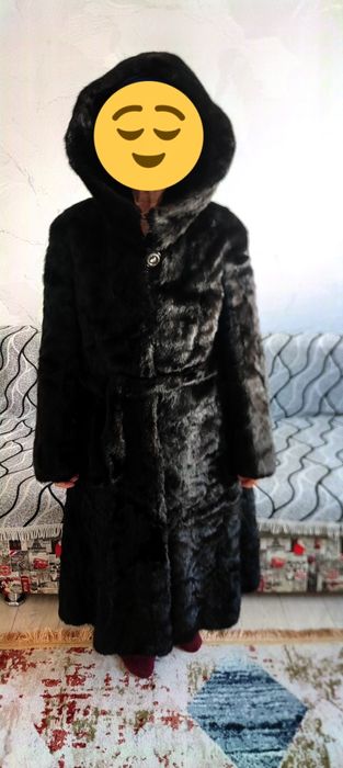 Норковая шуба черная