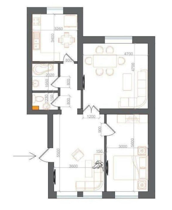 Новостройка 83 м².  3/7/8. Кадастр есть. Паркентский