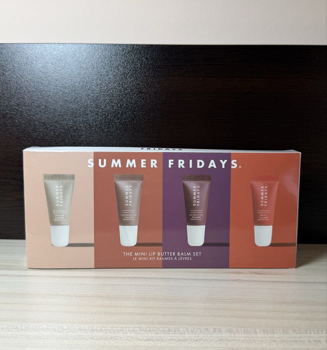 Summer Fridays Lip Butter Balm Mini Set 4x5g | Балсам и гланц за устни Lip Gloss Lip Balm Vanilla Brown Sugar Poppy Мини Сет