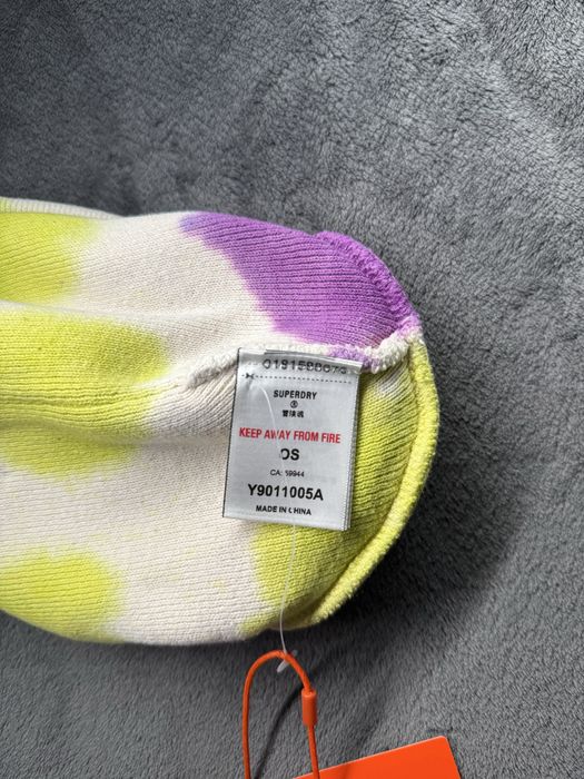 Superdry Vintage dyed beanie caciula unisex galben/mov/bej noua