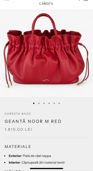 Vând geantă din piele naturală,brand Caresta.