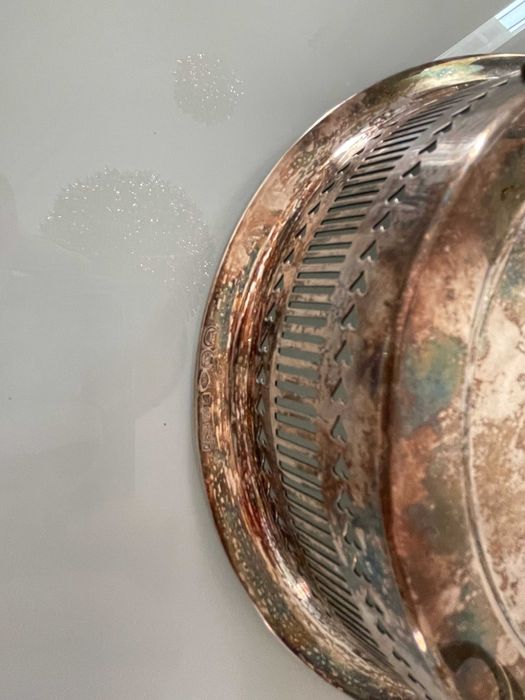 cos menaj pt fructe BROGGI Milano din argint anii 1850 lucrat manual