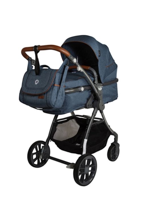 Carucior 3 in 1 Coccolle Acero, transformabil, Albastru