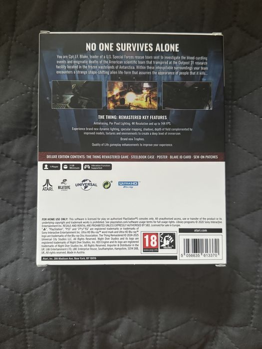 The Thing Remastered Deluxe Edition playstation 5 ps5