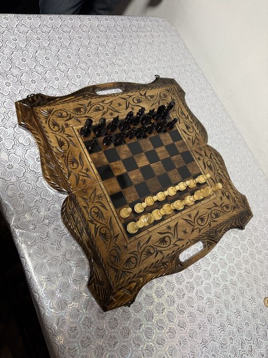 Нарды-шахматы ручной работы