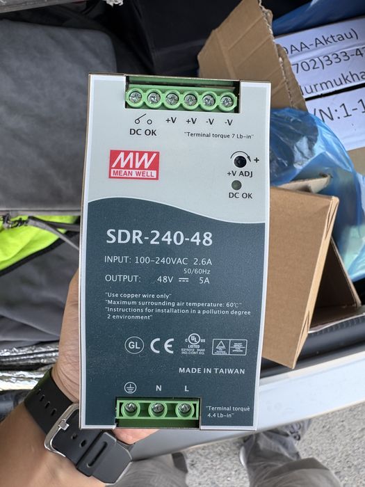 Блок питания MEAN WELL SDR-240-48, 5A Новый, оригинал, в наличии 2шт.