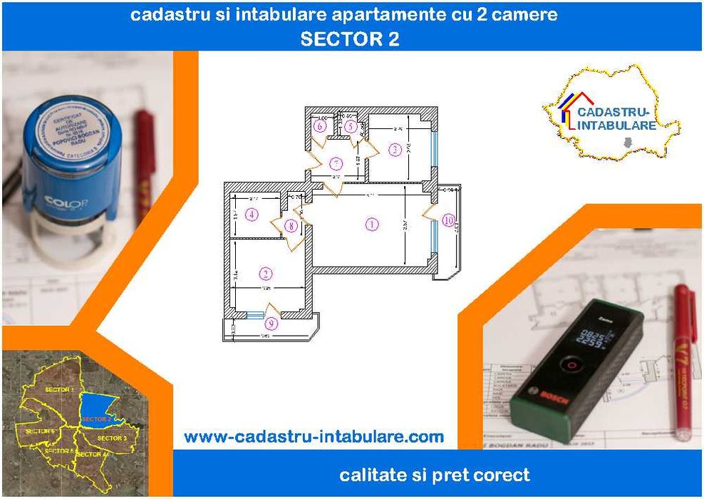 Cadastru și Intabulare Apartamente / Garsoniere – Sector 2, București