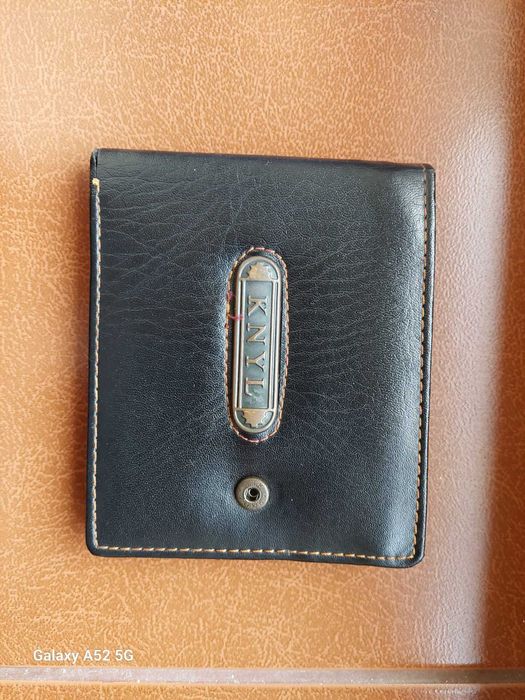 Cadou portmoneu/Portofel bărbați - KNYL, maro, din piele