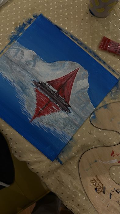 Картина с акрилни бои, 25х25 см