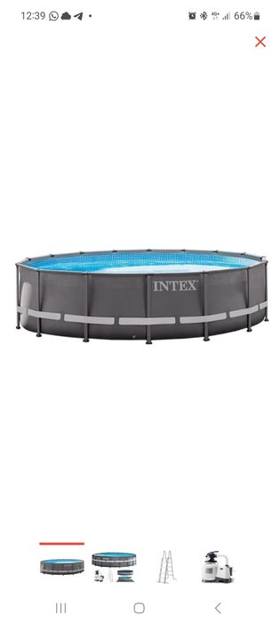 Бассейн интекс 5метров, глубина 150