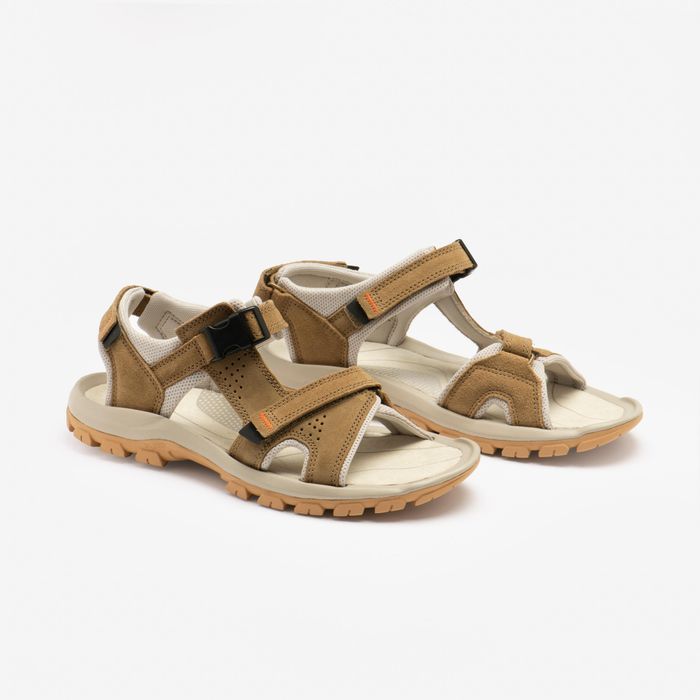 Sandale din piele Drumeție Nh500 Maro - produs resigilat Decathlon