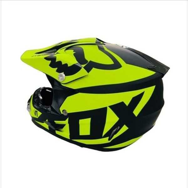 Детска каска за мотор, Кросова, 0111, S, M и L размер, Неон