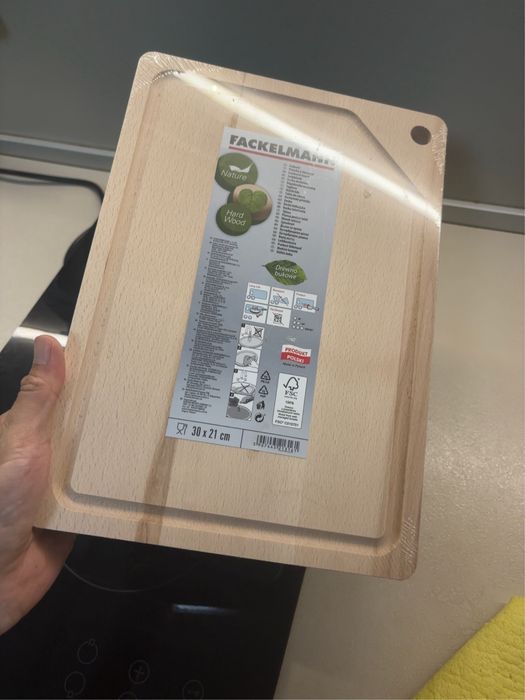 Нова дъска за рязане Fackelmann 30x21 см, буково дърво