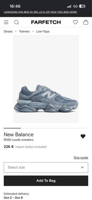 New Balance 9060 номер 44