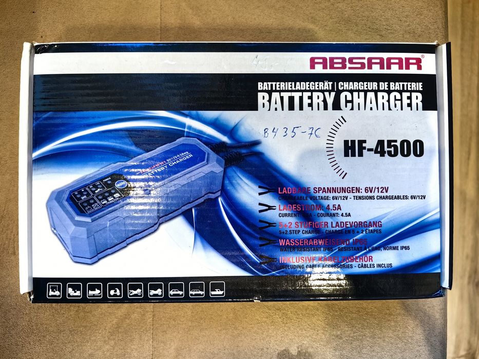 ABSAAR Зарядно За Автомобил 6v-12v