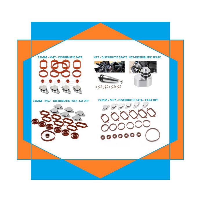 Kit Dopuri Anulare Clapete Galerie Admisie BMW E46 E60 E83 E90 E91 E92