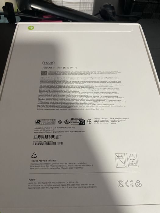 IPad air 11 M3 512gb