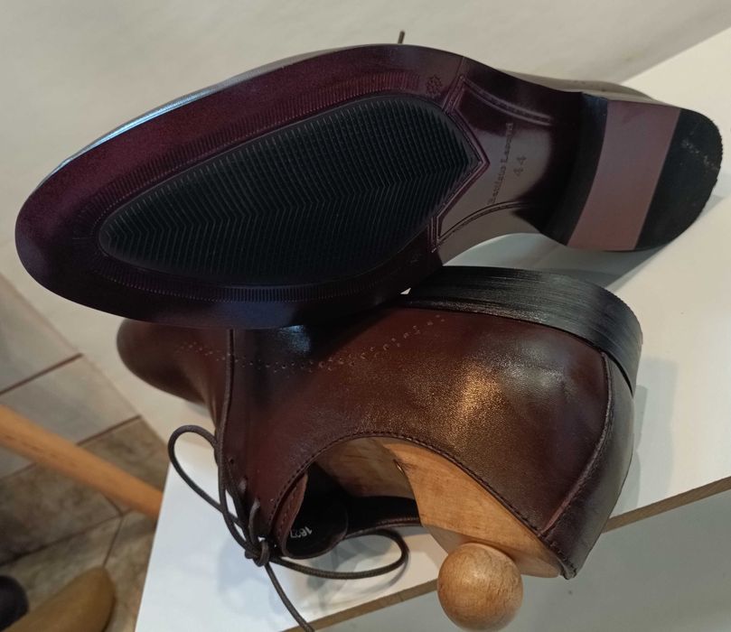 Pantofi wholecut premium 40 40.5 Batisto Lascari NOI piele naturala