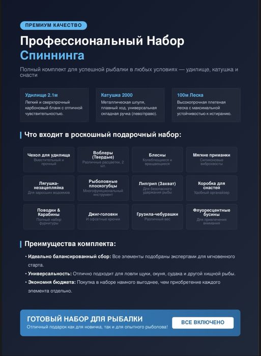 Спиниг набор, рыбалька