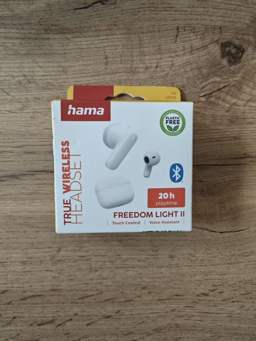 Безжични слушалки Hama - Freedom Light II, TWS, бели