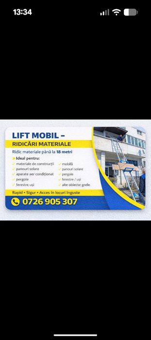 Închiriez lift exterior