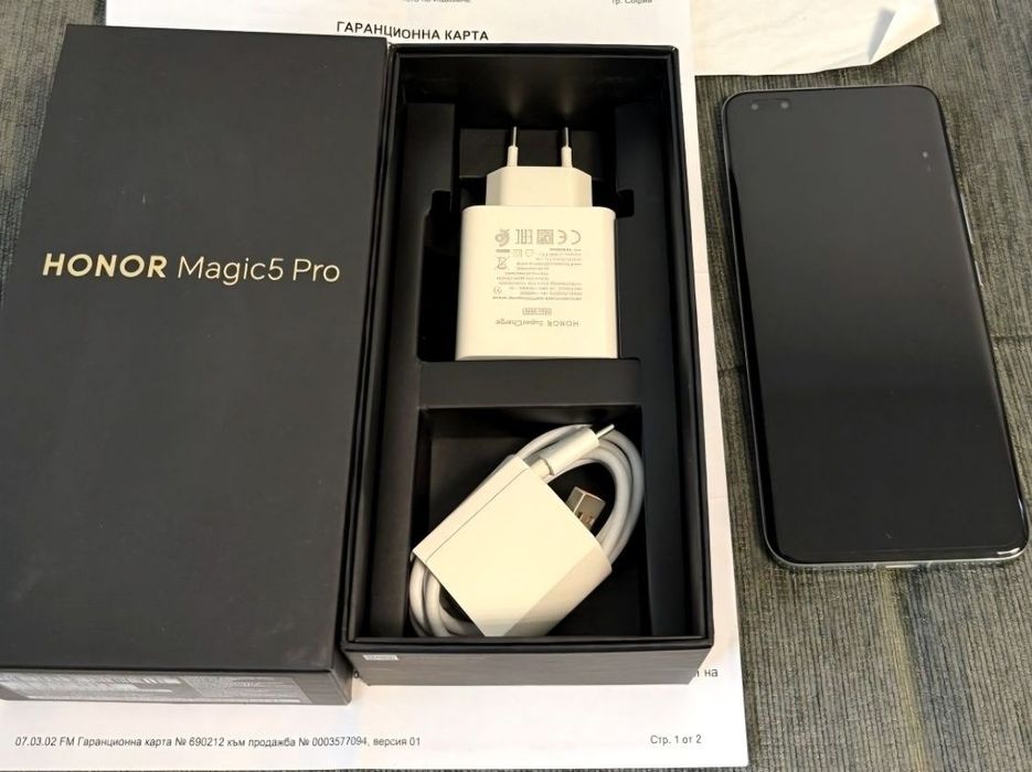 КАТО НОВ 512GB Honor Magic 5 Pro Гаранция Ardes 2025г. Green | Зелен