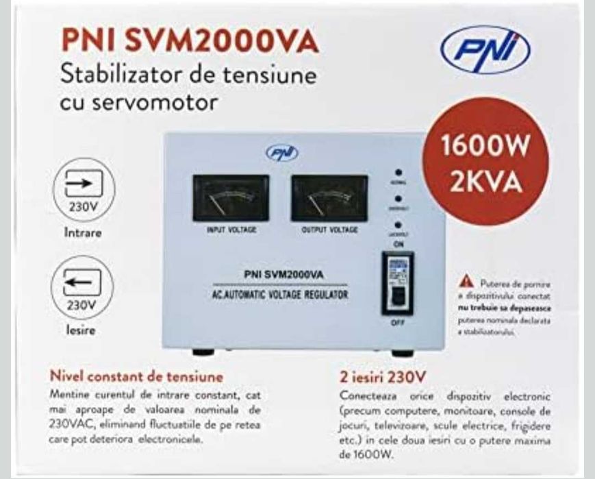 Стабилизатор на напрежение 1600W 7.2A 230V изход регулатор напрежение
