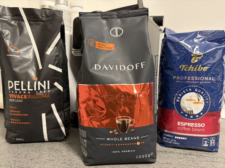 Cafea boabe Tchibo, Davidoff, Pellini