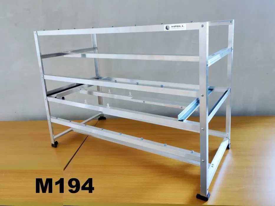 Стойка за AI компютър майнинг алуминиева рамка кейс шаси риг кутия